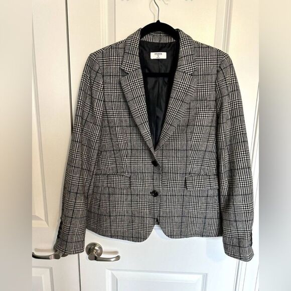 Untuckit Camilla Wool blend Houndstooth Blazer Sz 10 - Picture 3 of 6